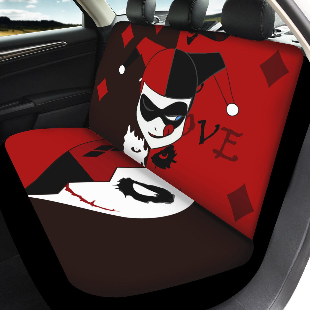 Harley Quinn Custom 4Pcs Car Seat Covers