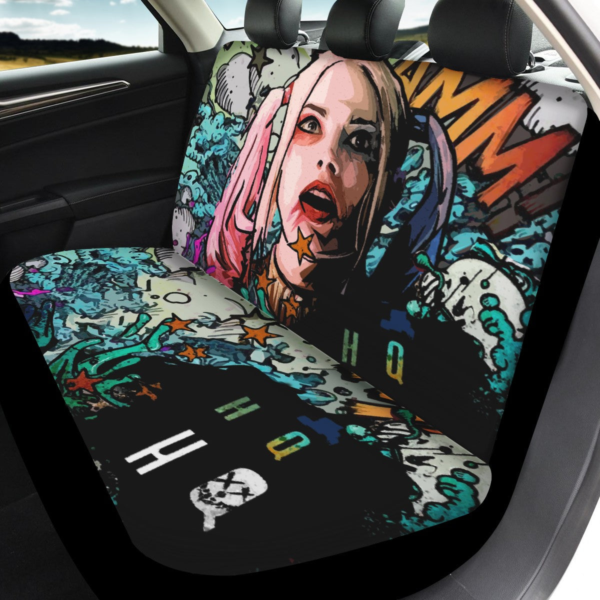 Harley Quinn Custom 4Pcs Car Seat Covers
