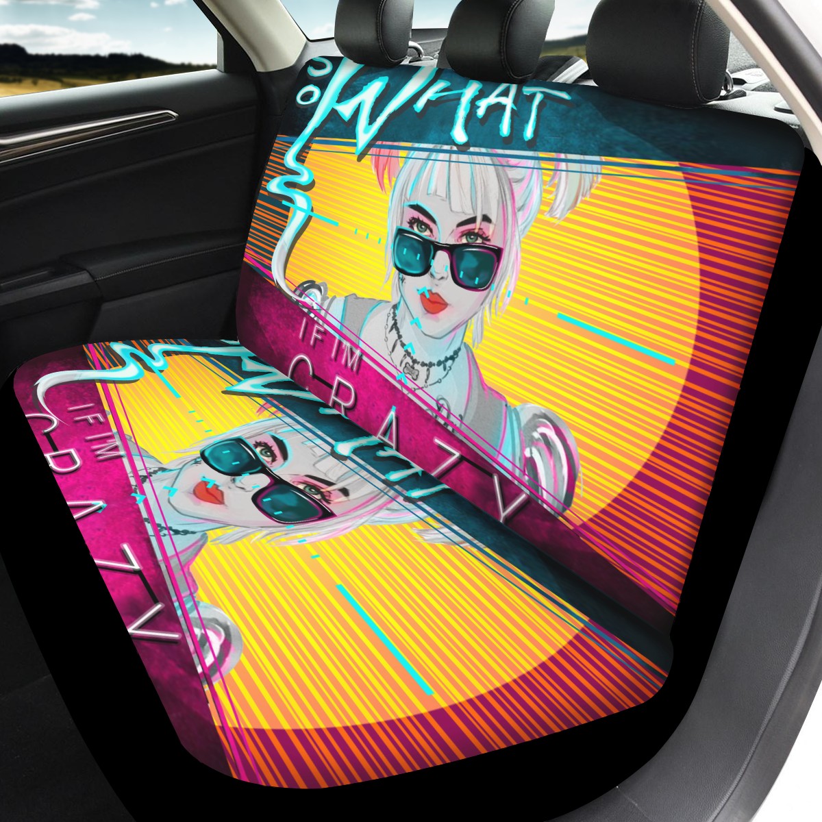 Harley Quinn Custom 4Pcs Car Seat Covers