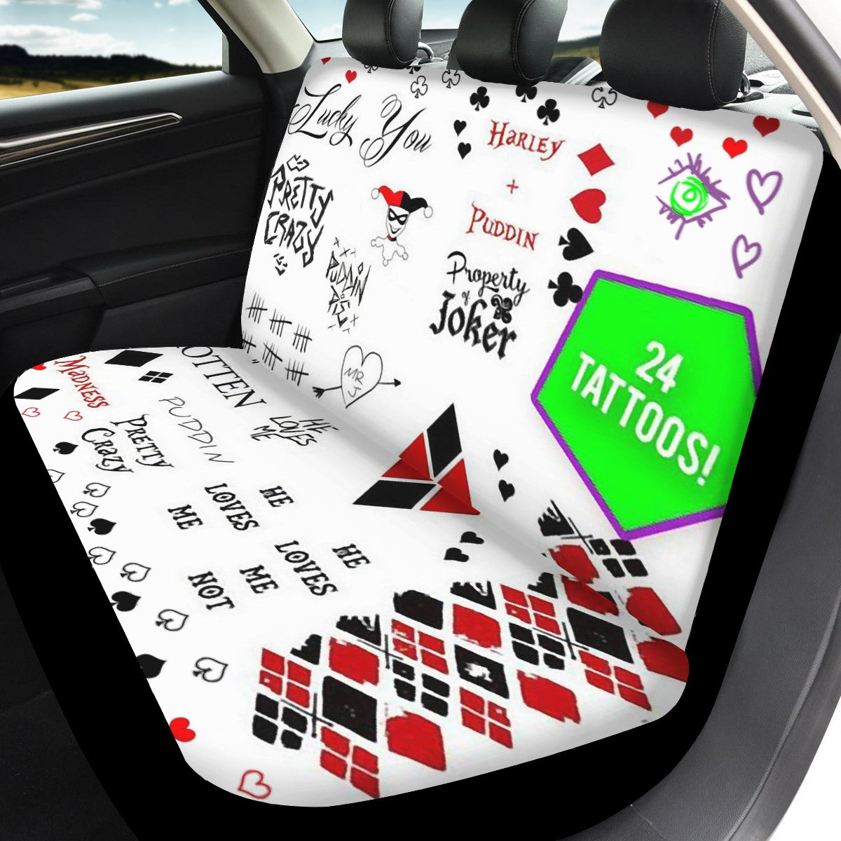 Harley Quinn Custom 4Pcs Car Seat Covers