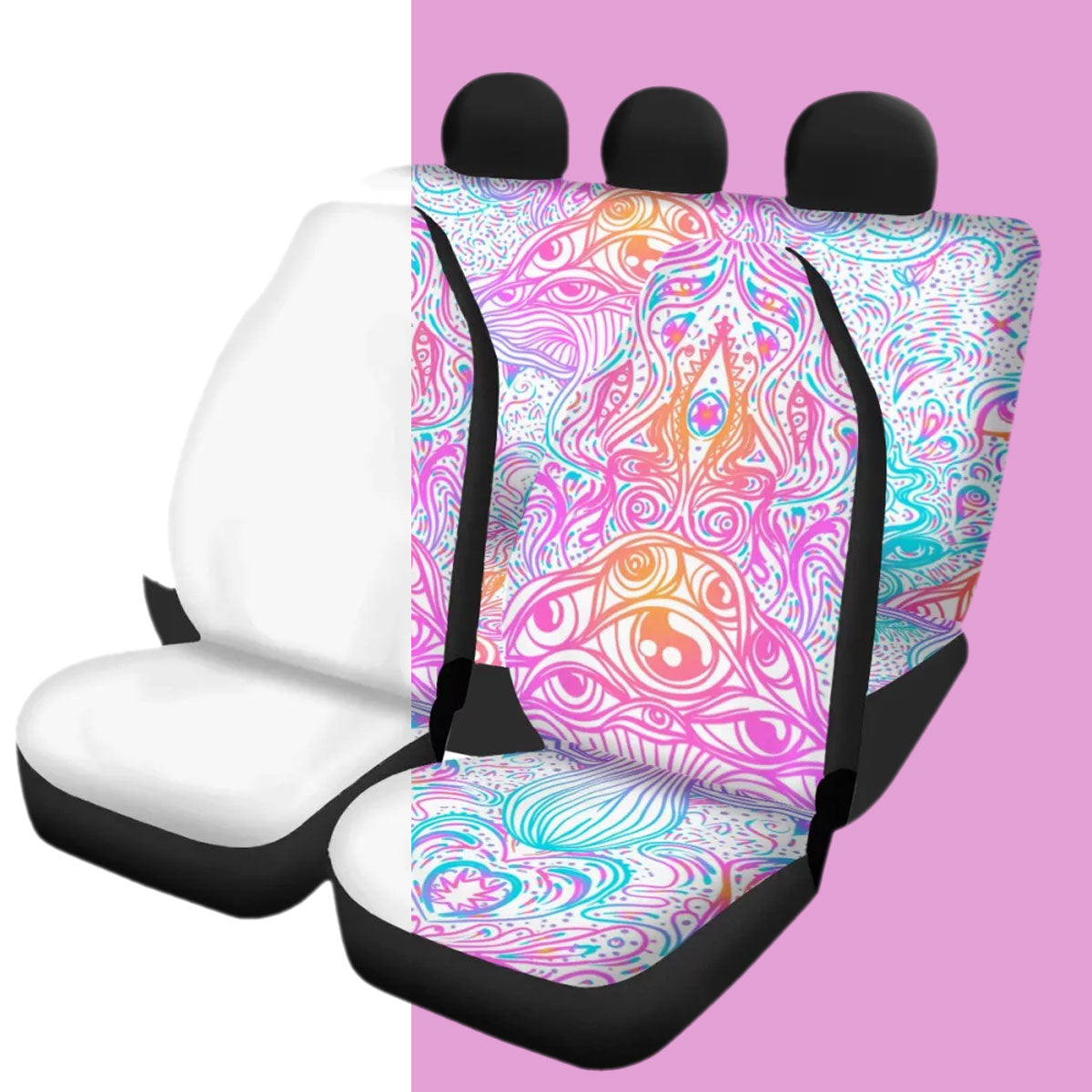 Custom 4Pcs Car Seat Cover