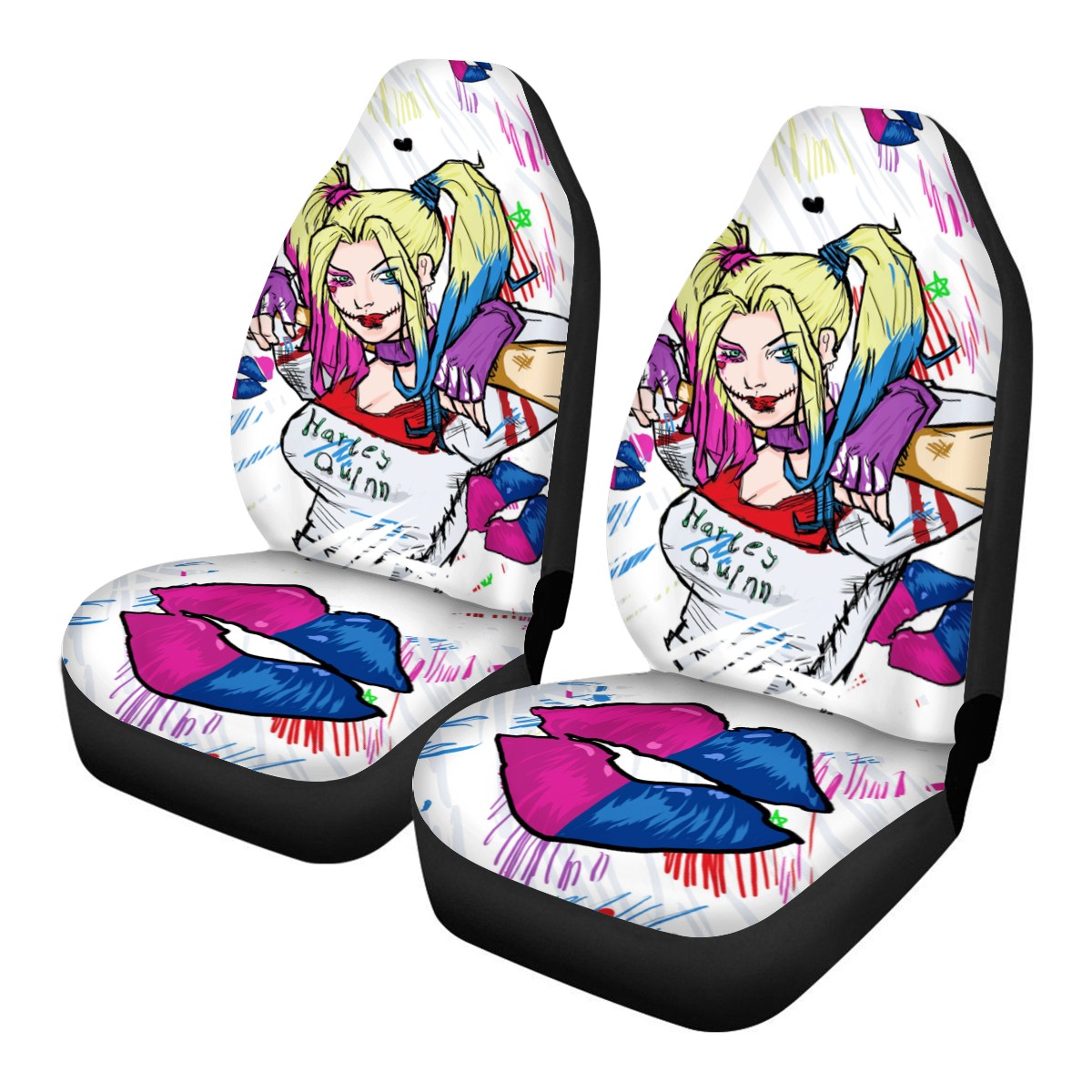 Harley Quinn Custom Car Seat Covers
