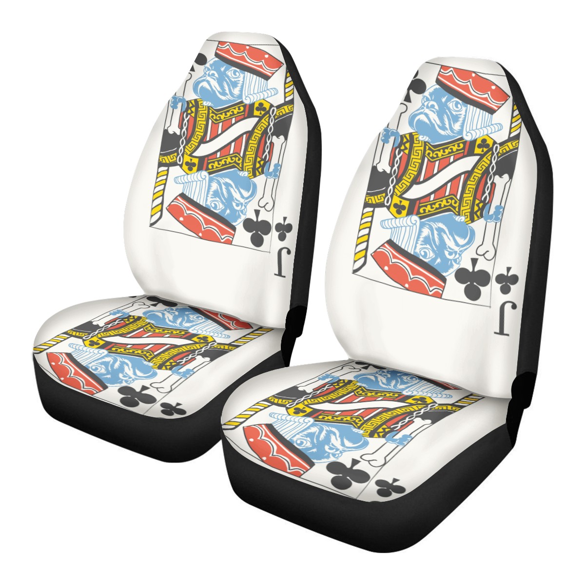 Poker Dog Custom Car Seat Covers