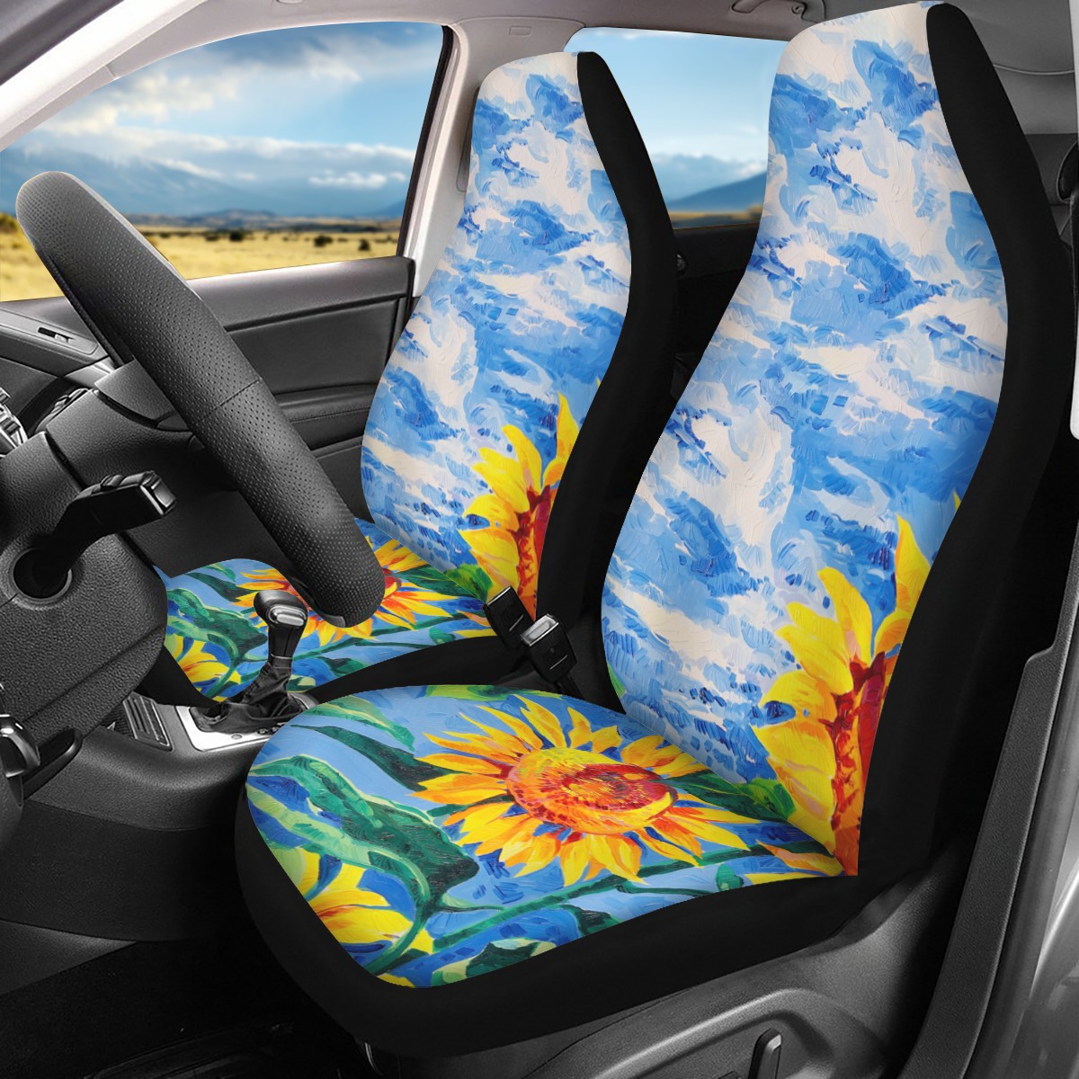 Sunflower Custom Car Seat Covers