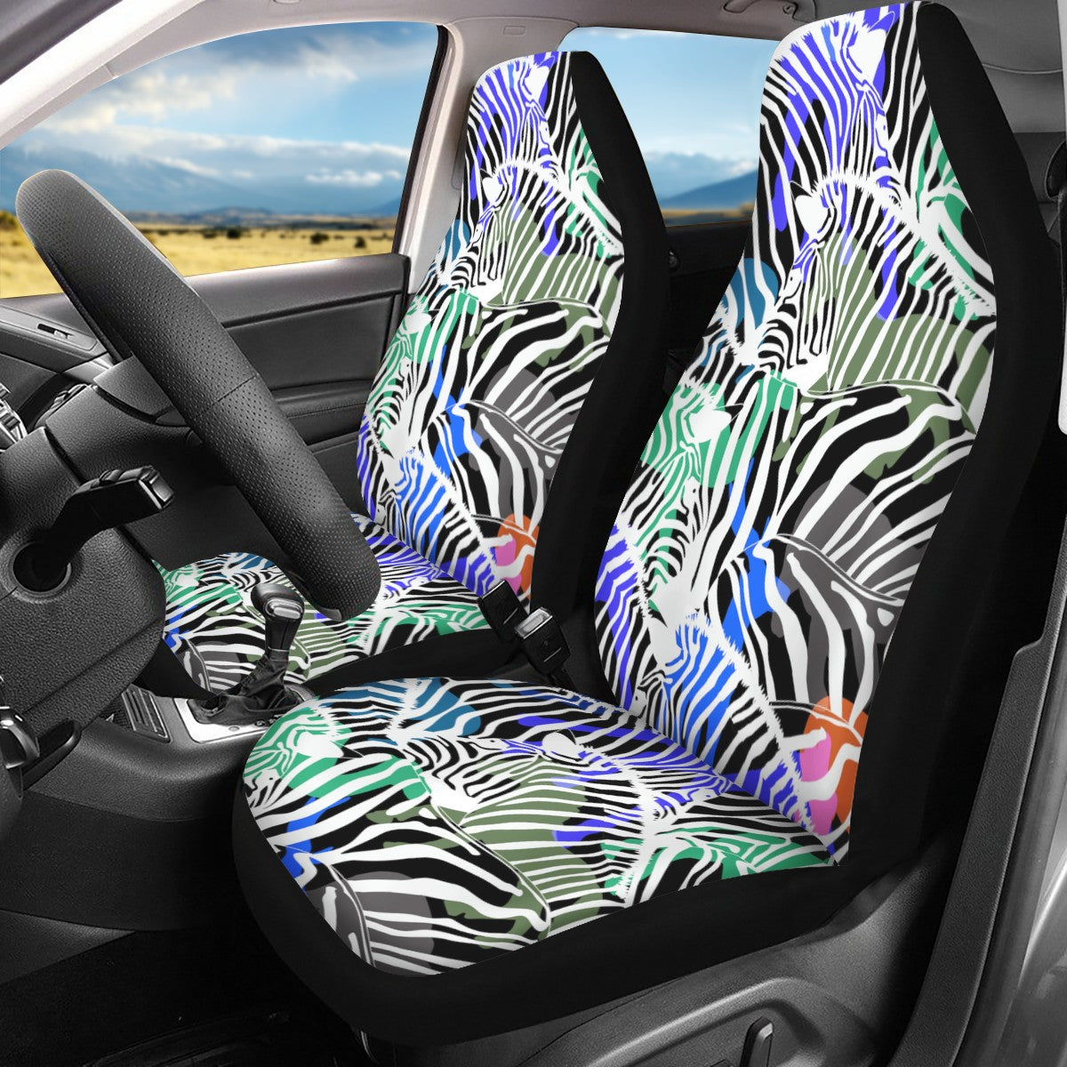 Zebra Stripe Custom Car Seat Covers