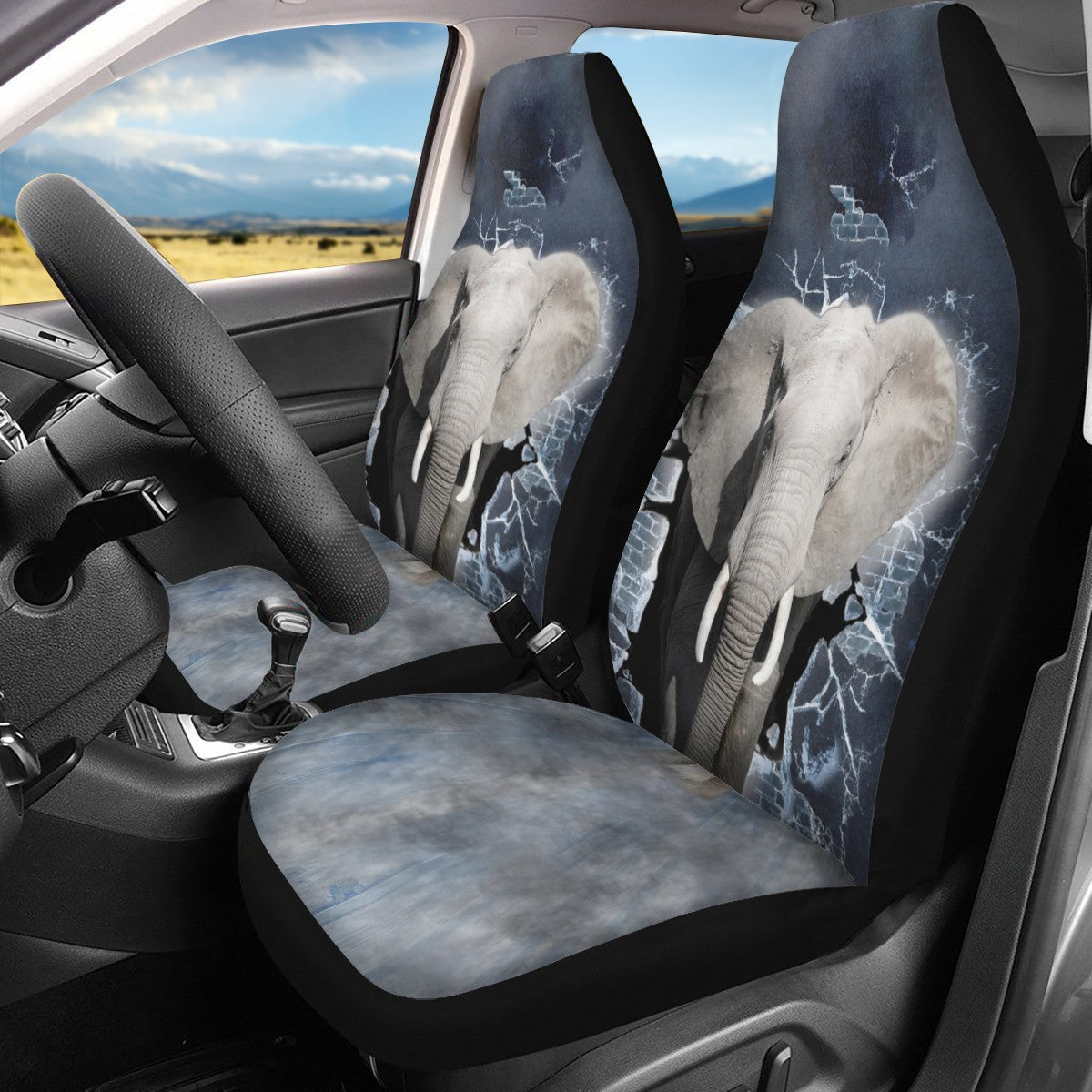 Elephant Custom Car Seat Covers