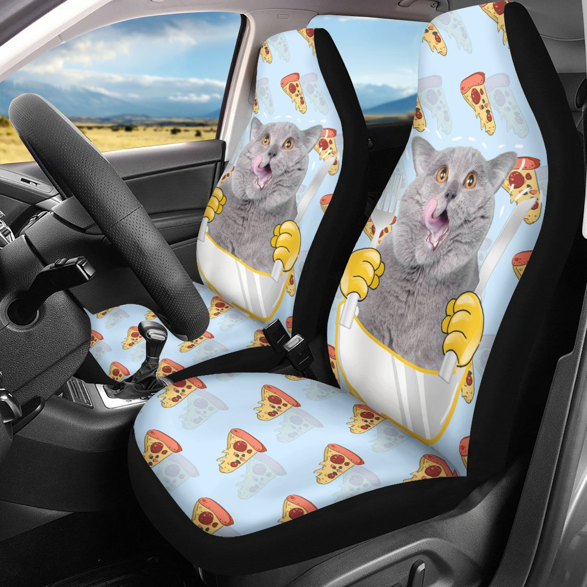 Cat Custom Car Seat Covers