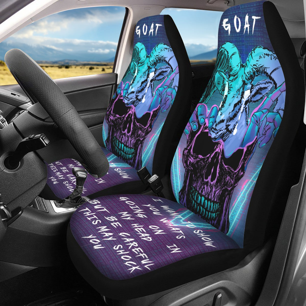 Goat Custom Car Seat Covers