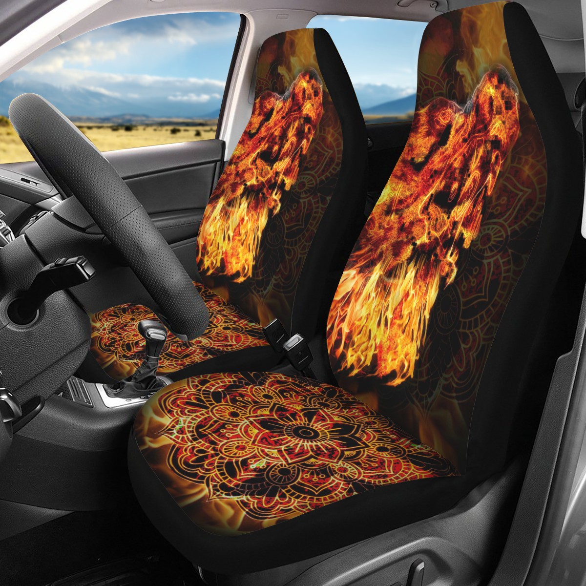 Wolf Custom Car Seat Covers