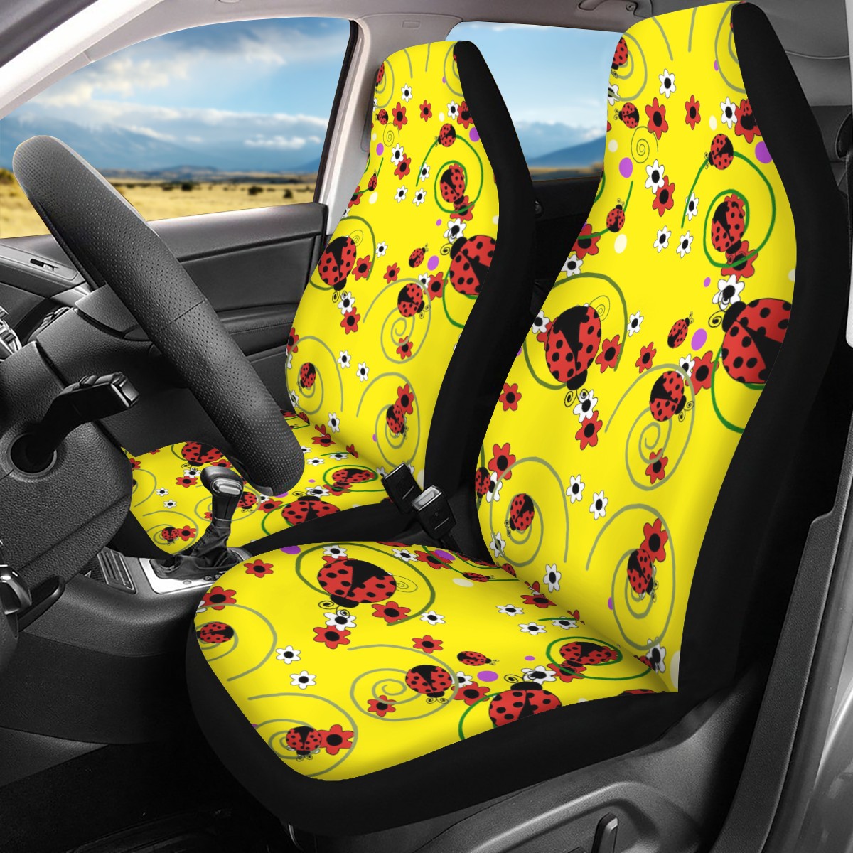 Ladybug Custom Car Seat Covers