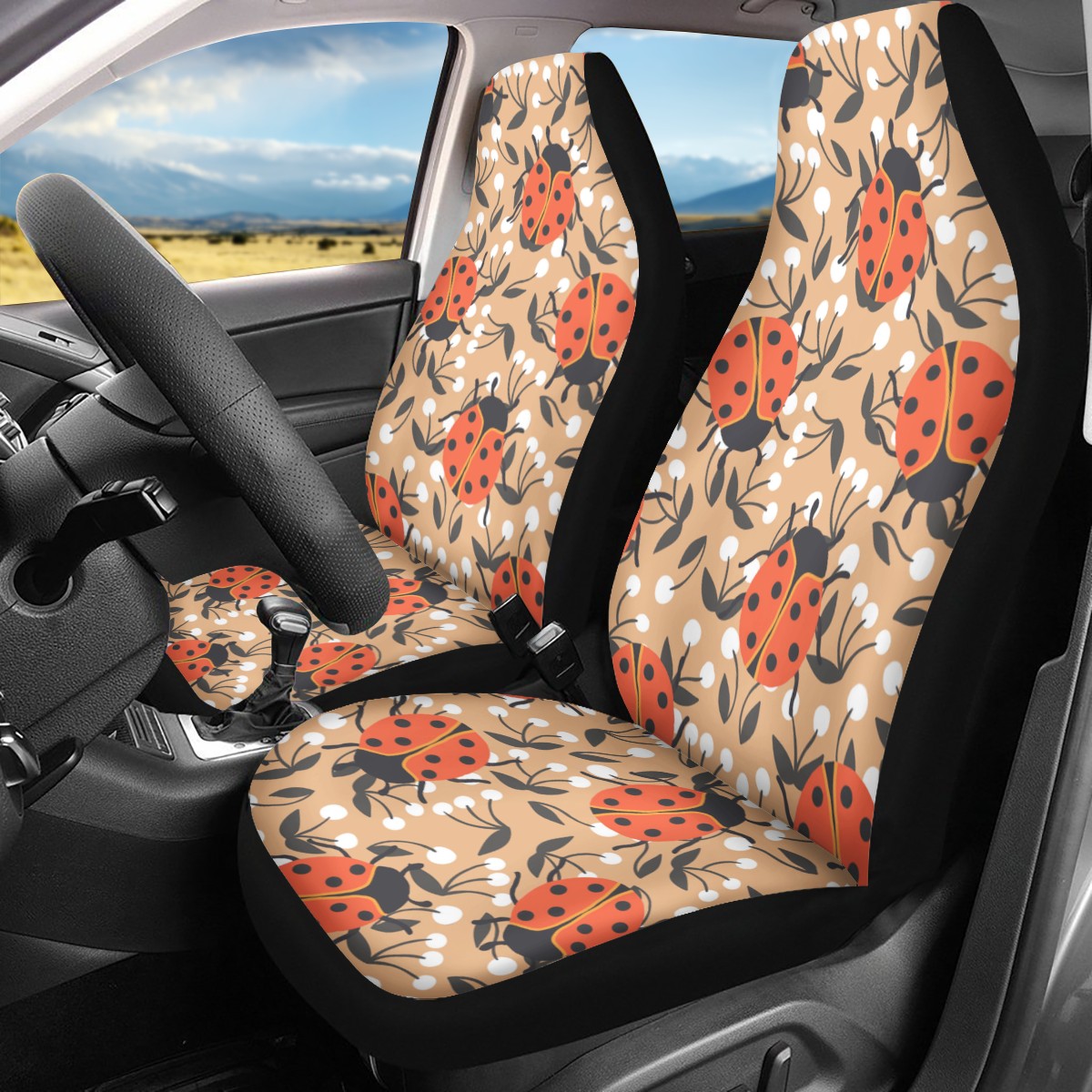 Ladybug Custom Car Seat Covers
