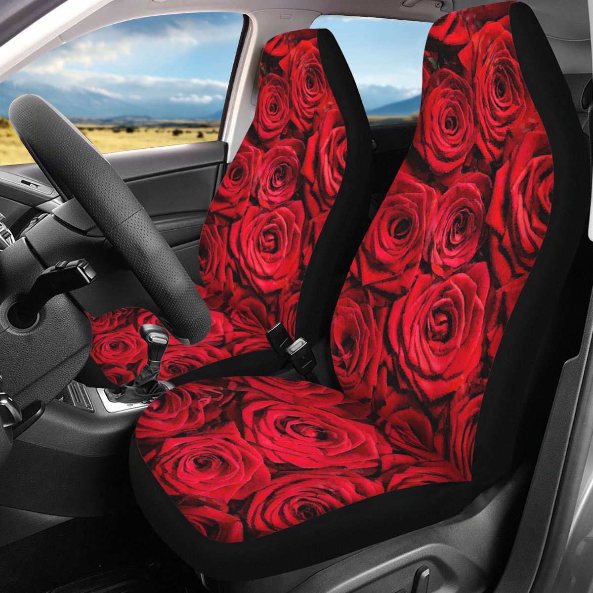 Rose Custom Car Seat Covers