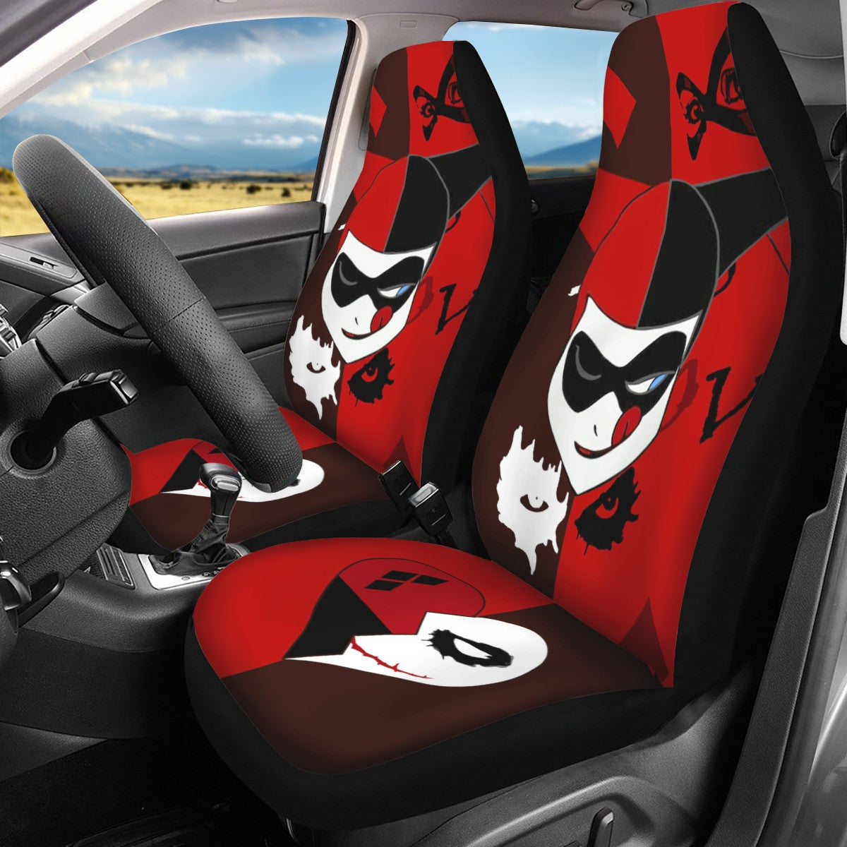 Suicide Squad Harley Quinn Custom Car Seat Covers