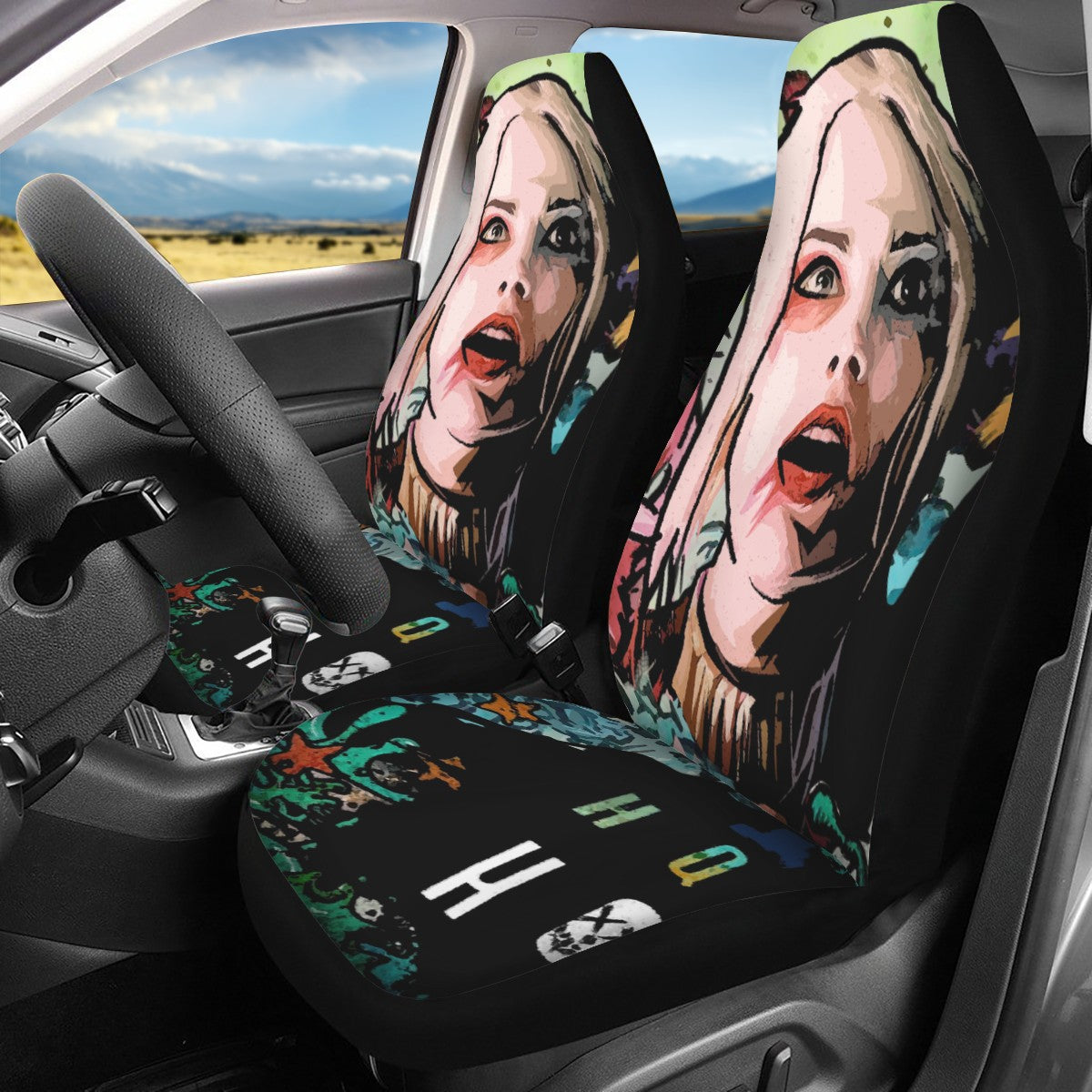 Suicide Squad Harley Quinn Custom Car Seat Covers