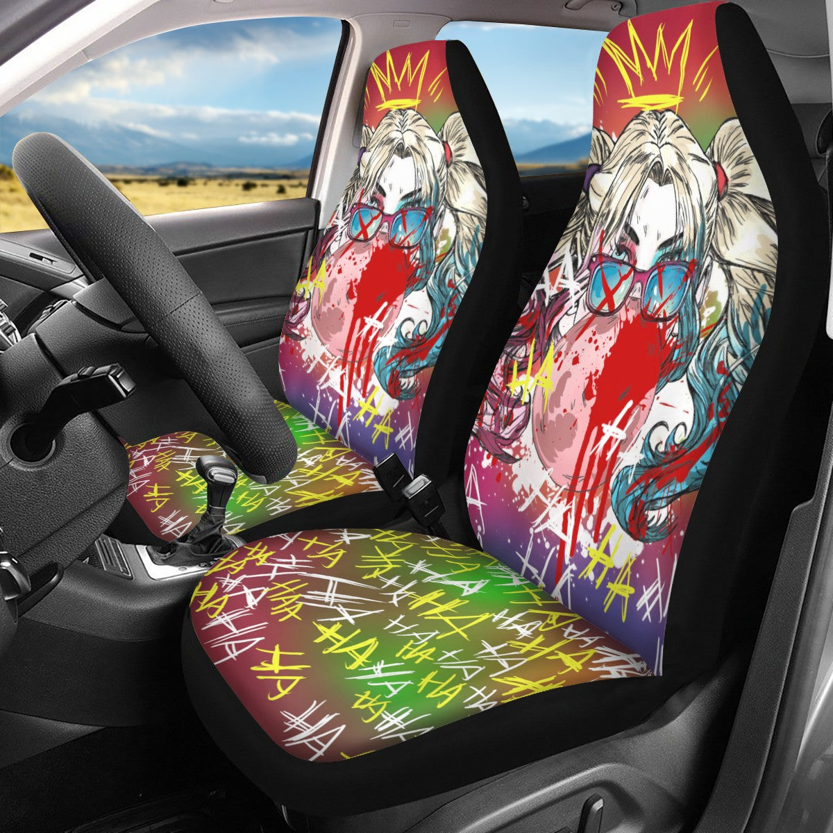 Suicide Squad Harley Quinn Custom Car Seat Covers