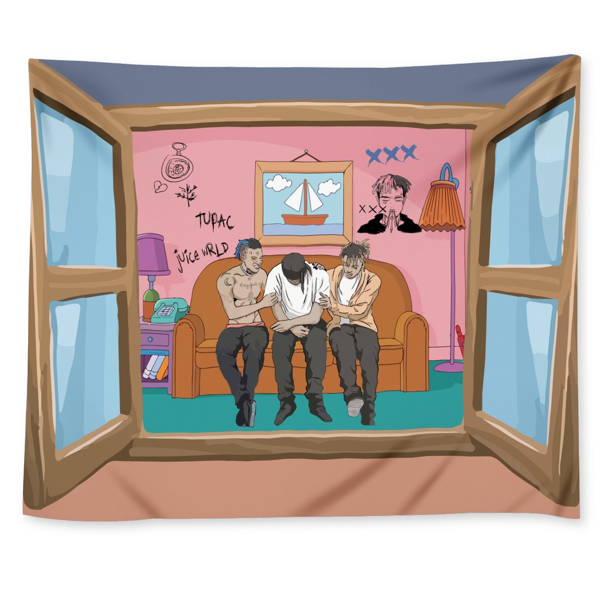 Custom Tupac Shakur&XXXTentacion&Juice Wrld Wall Tapestry