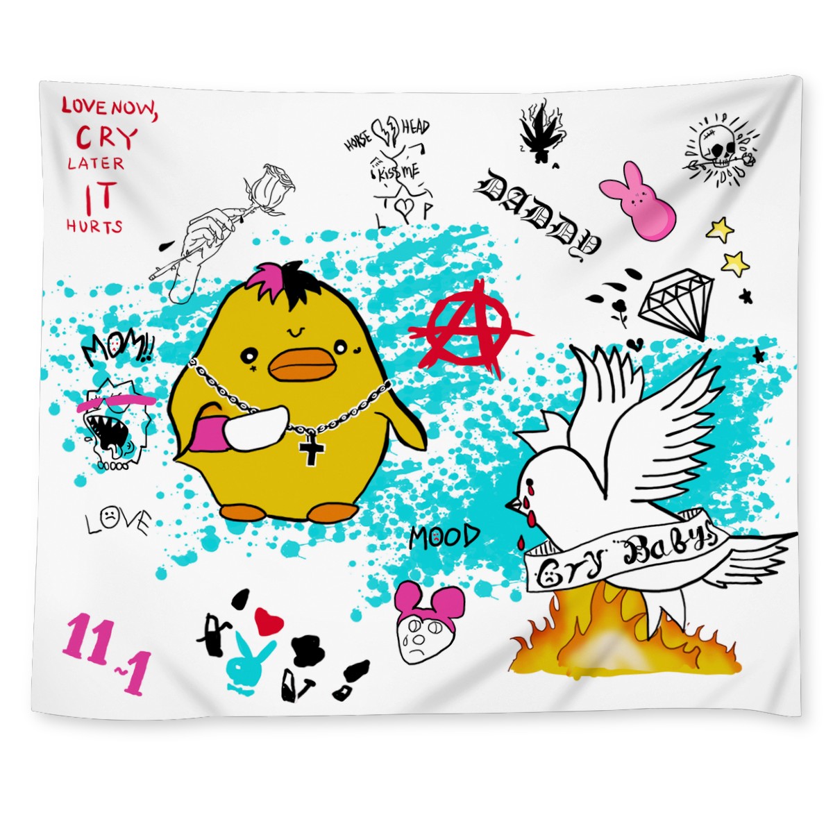 Lil Peep Cry Baby Custom Wall Tapestry