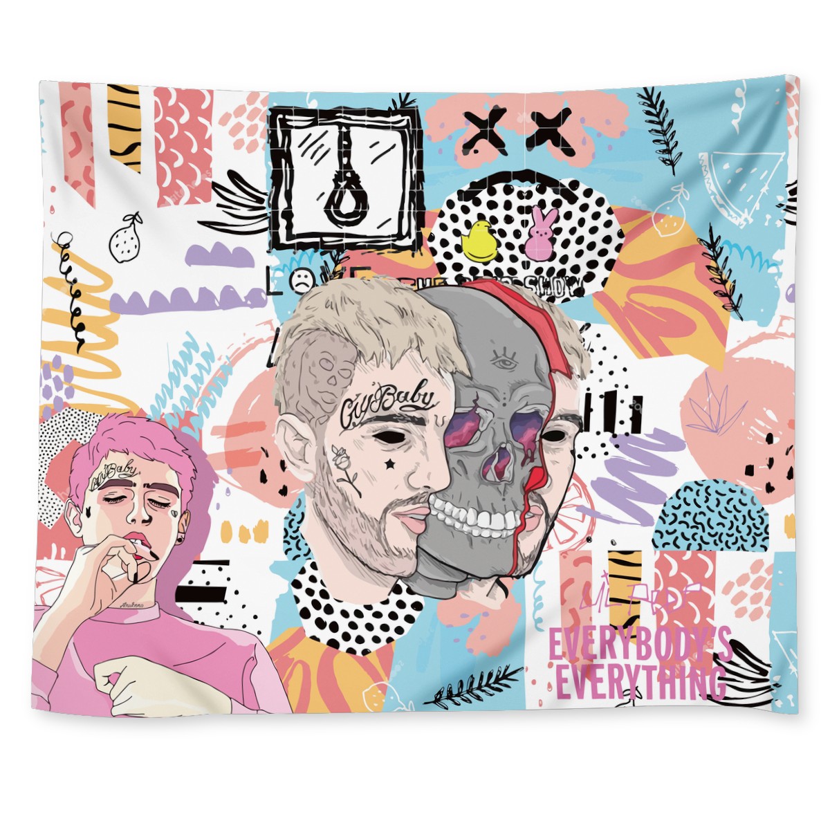 Lil Peep Everybodys Everything Custom Wall Tapestry