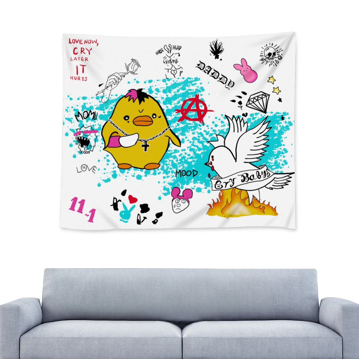 Lil Peep Cry Baby Custom Wall Tapestry