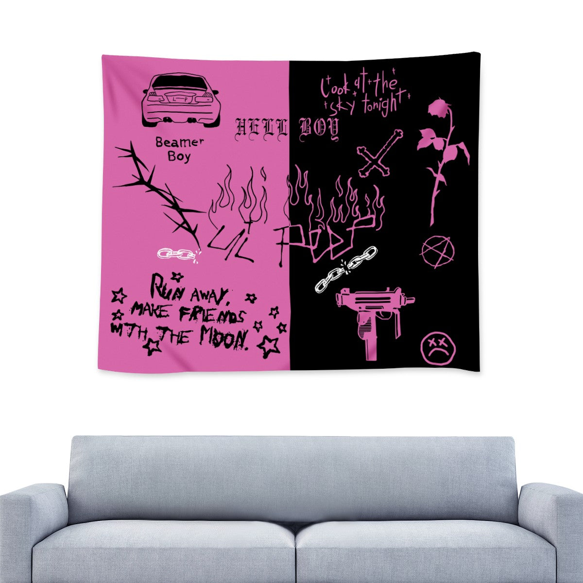 Lil Peep Hell Boy Custom Wall Tapestry