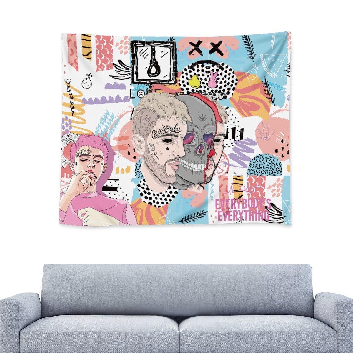 Lil Peep Everybodys Everything Custom Wall Tapestry