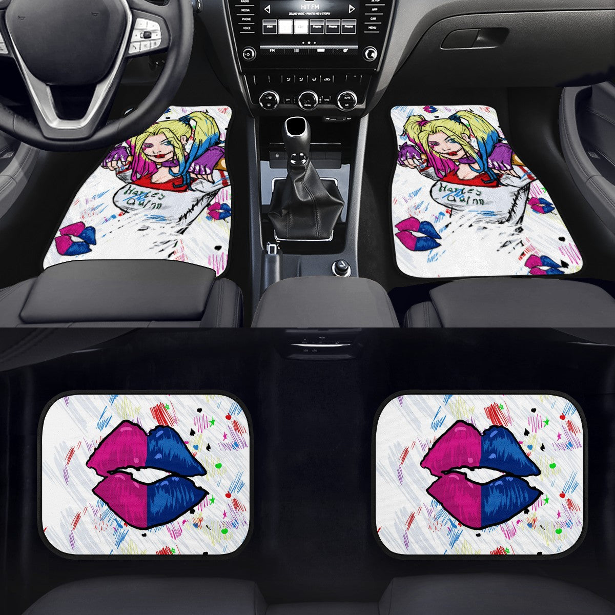 Suicide Squad Harley Quinn Custom Car Floor Mats