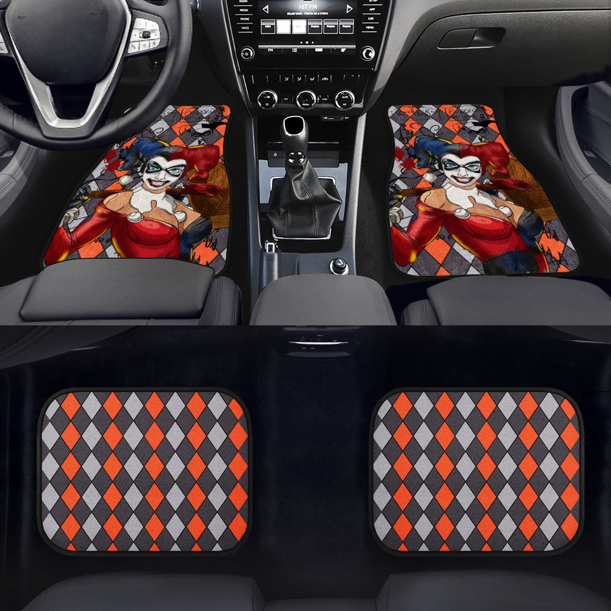 Suicide Squad Harley Quinn Custom Car Floor Mats