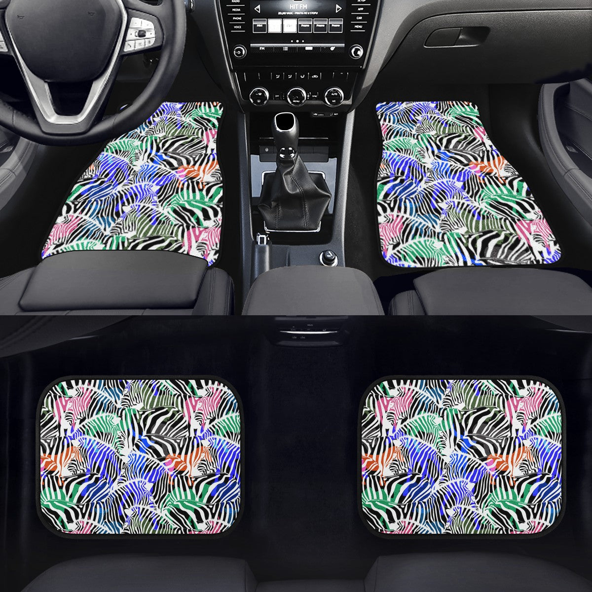 Zebra Custom Car Floor Mats