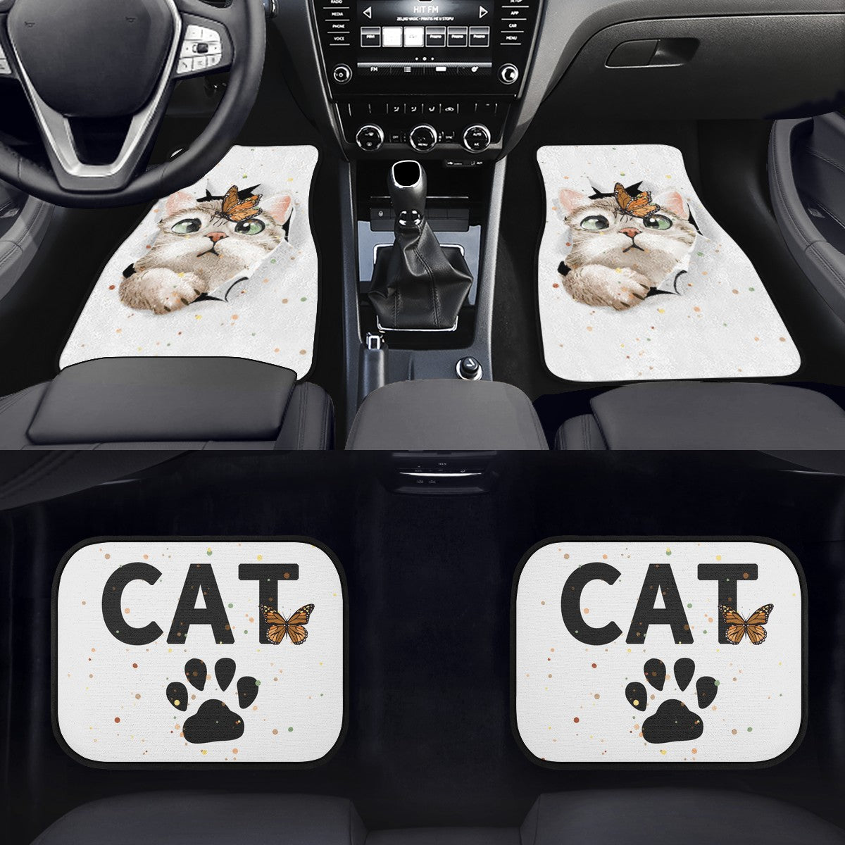 Cat Custom Car Floor Mats