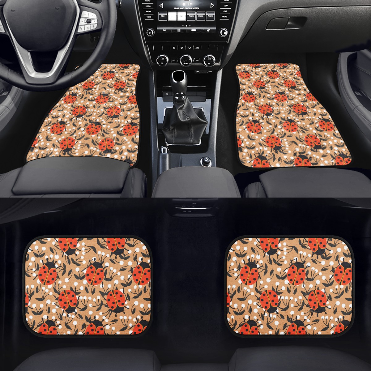 Ladybug Custom Car Floor Mats
