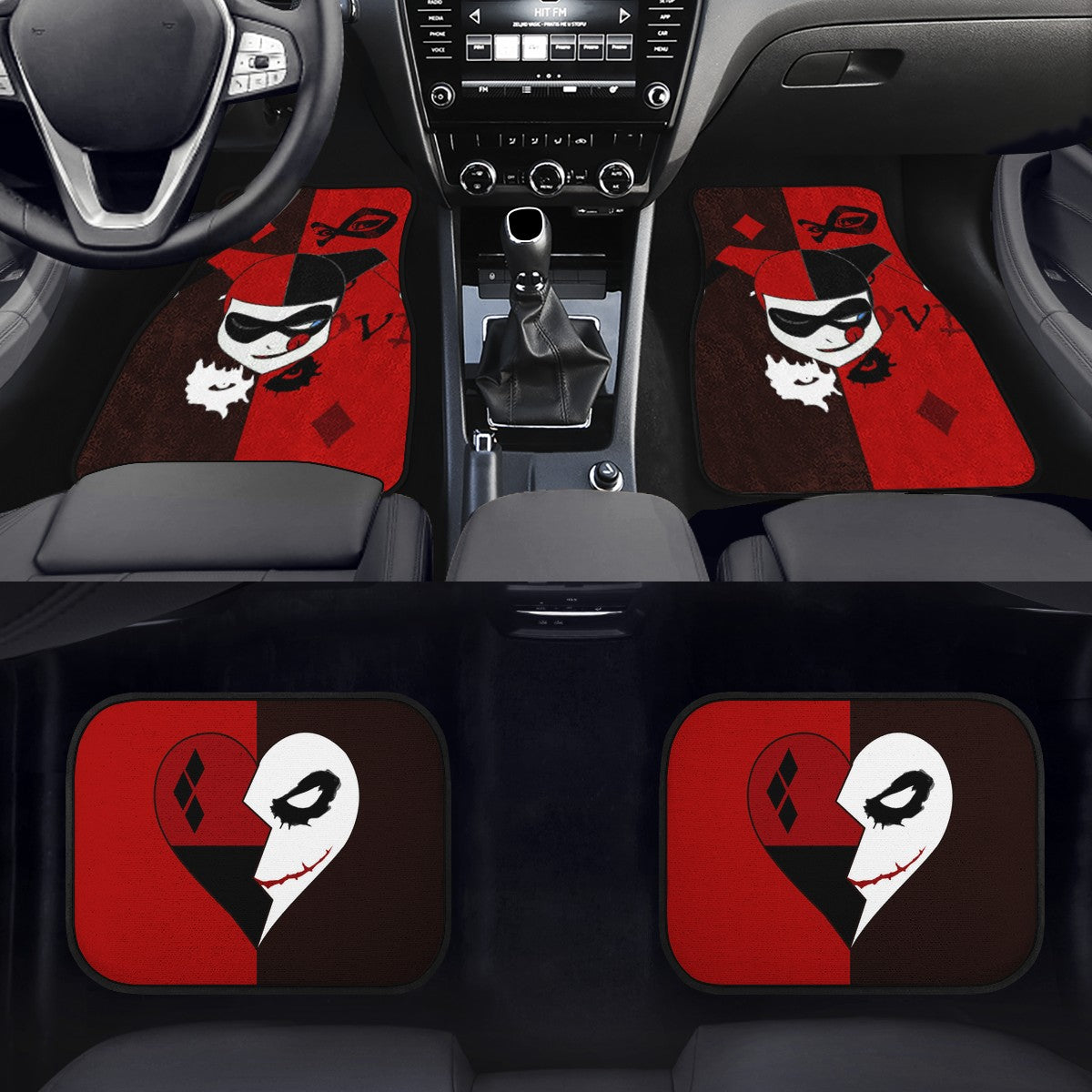 Harley Quinn Custom Car Floor Mats