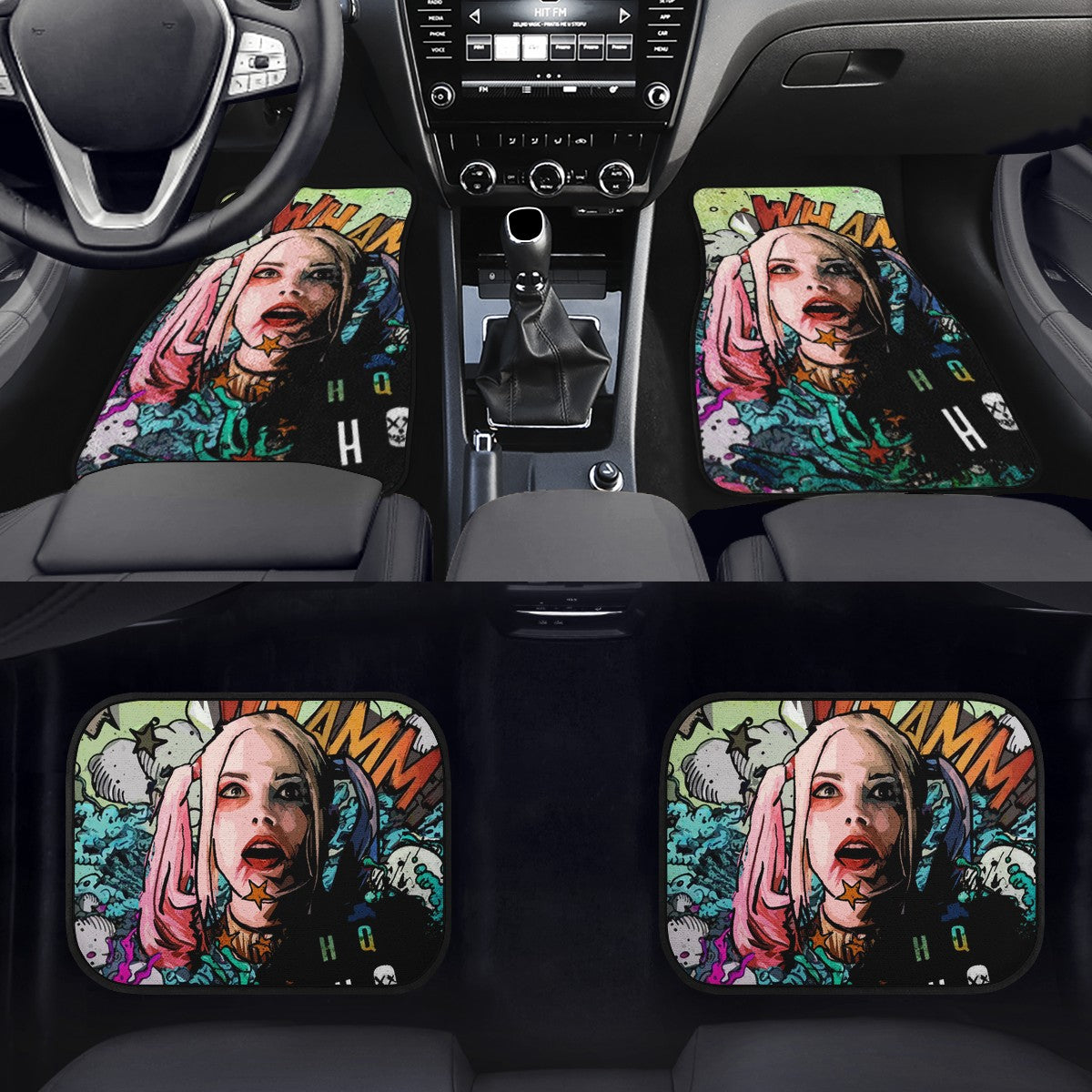Harley Quinn Custom Car Floor Mats