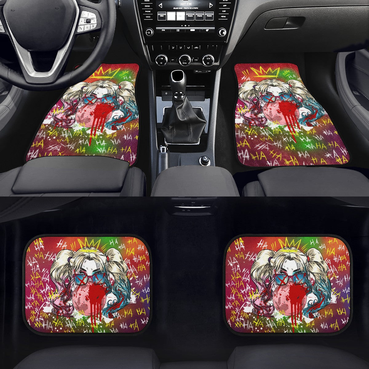 Harley Quinn Custom Car Floor Mats