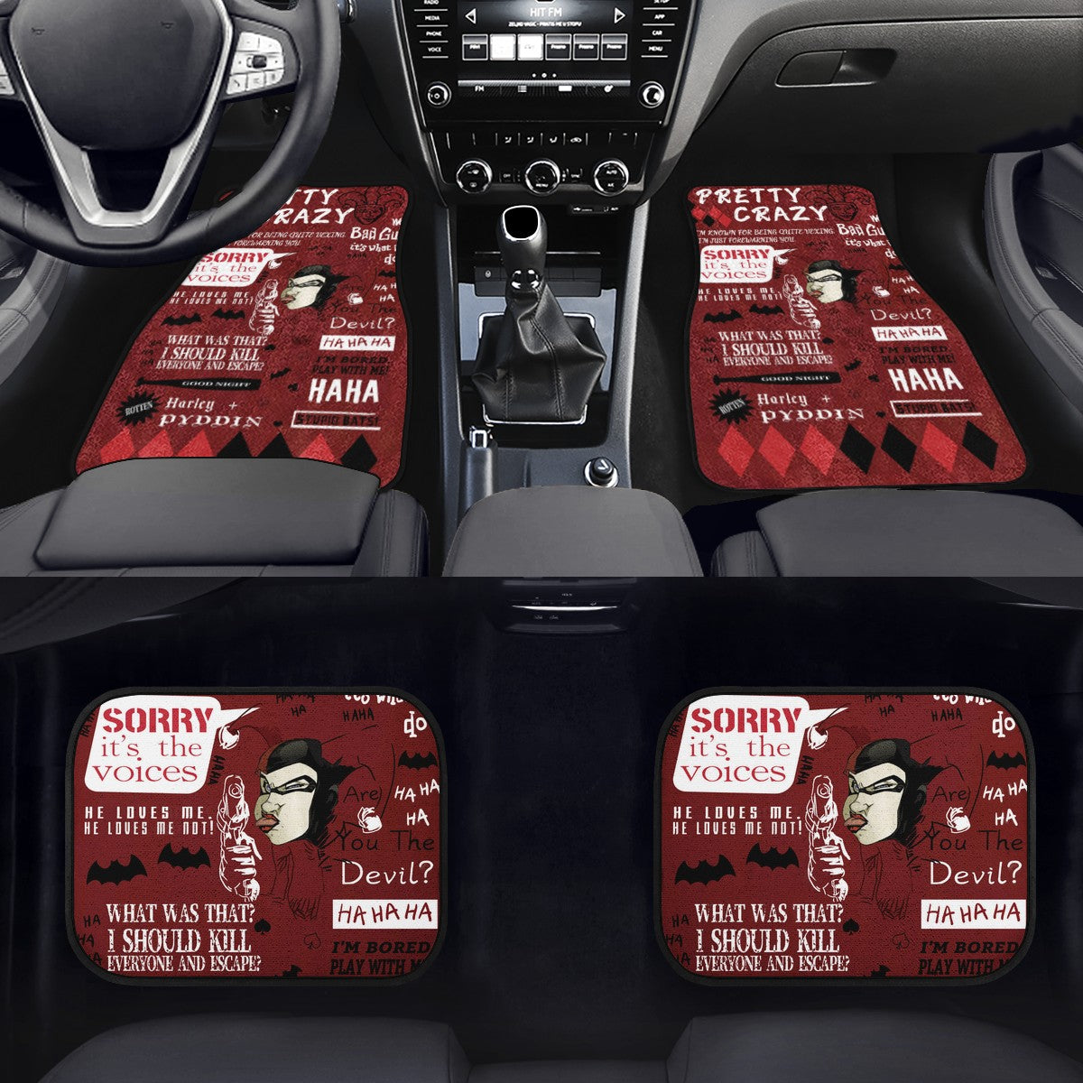 Harley Quinn Custom Car Floor Mats