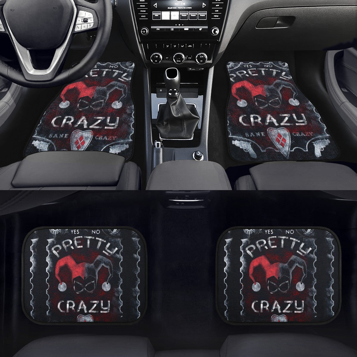 Harley Quinn Custom Car Floor Mats