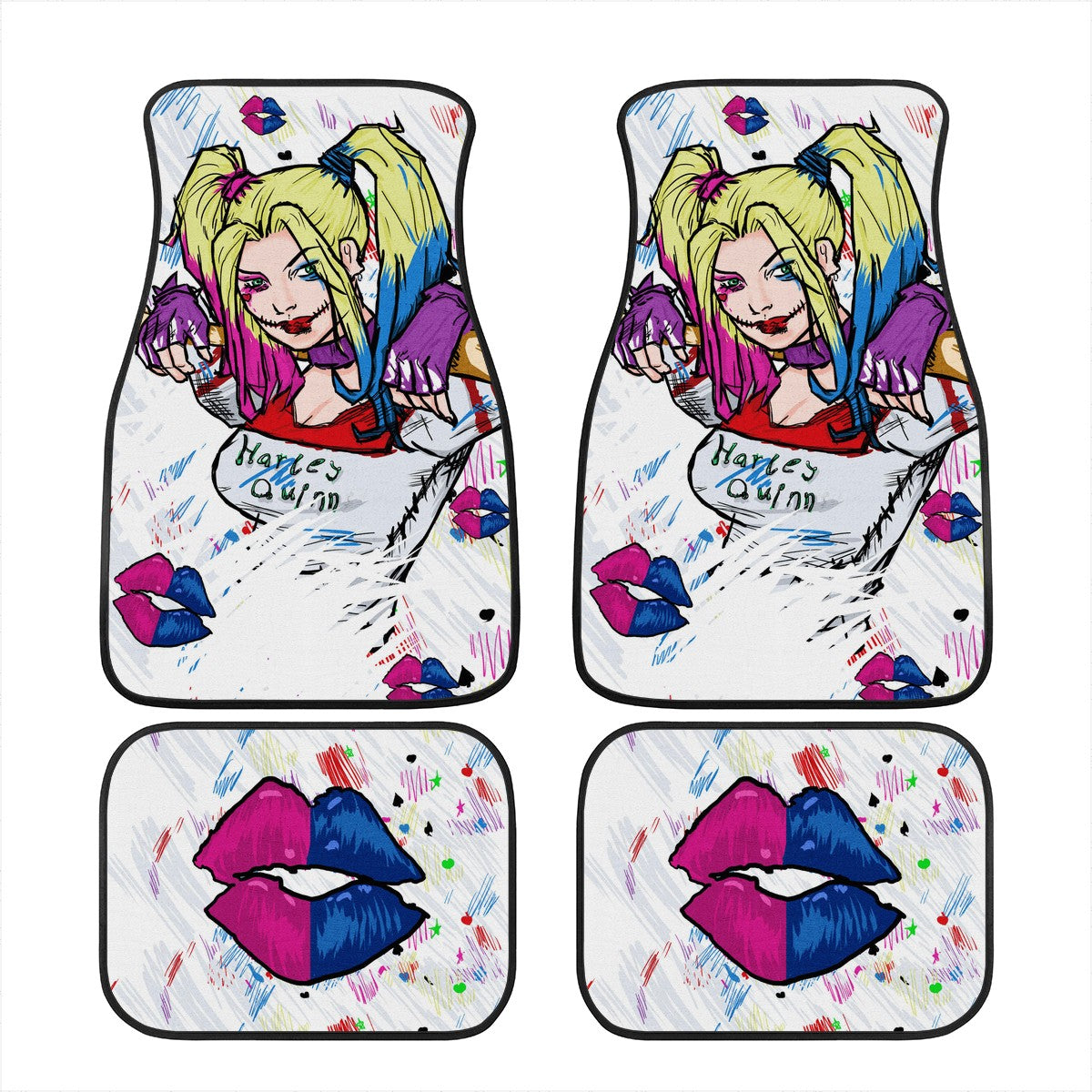 Suicide Squad Harley Quinn Custom Car Floor Mats
