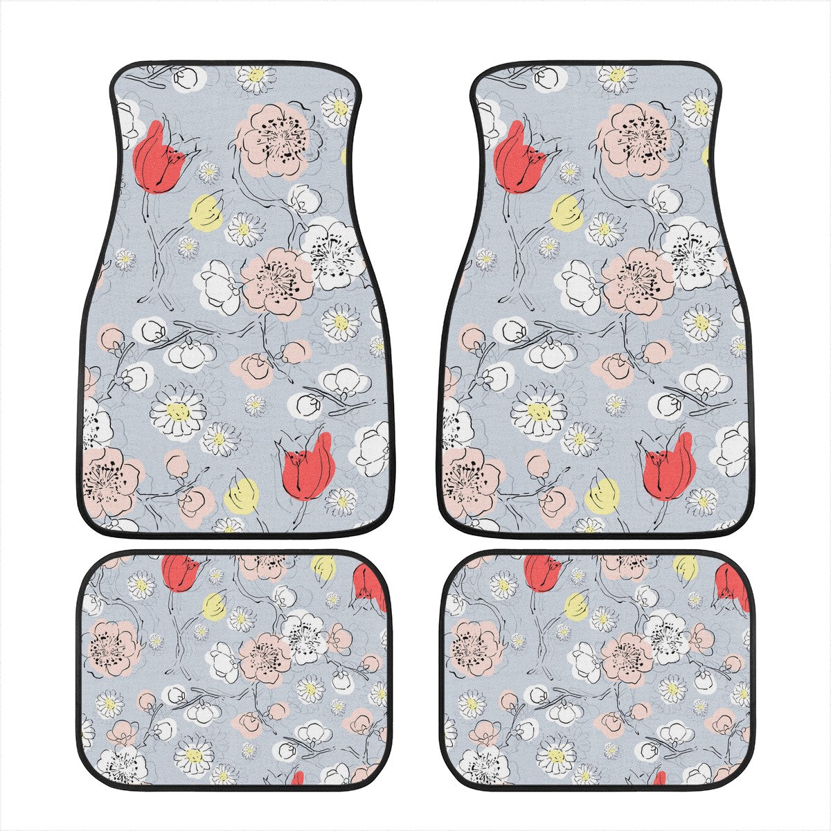 Flower Custom Car Floor Mats
