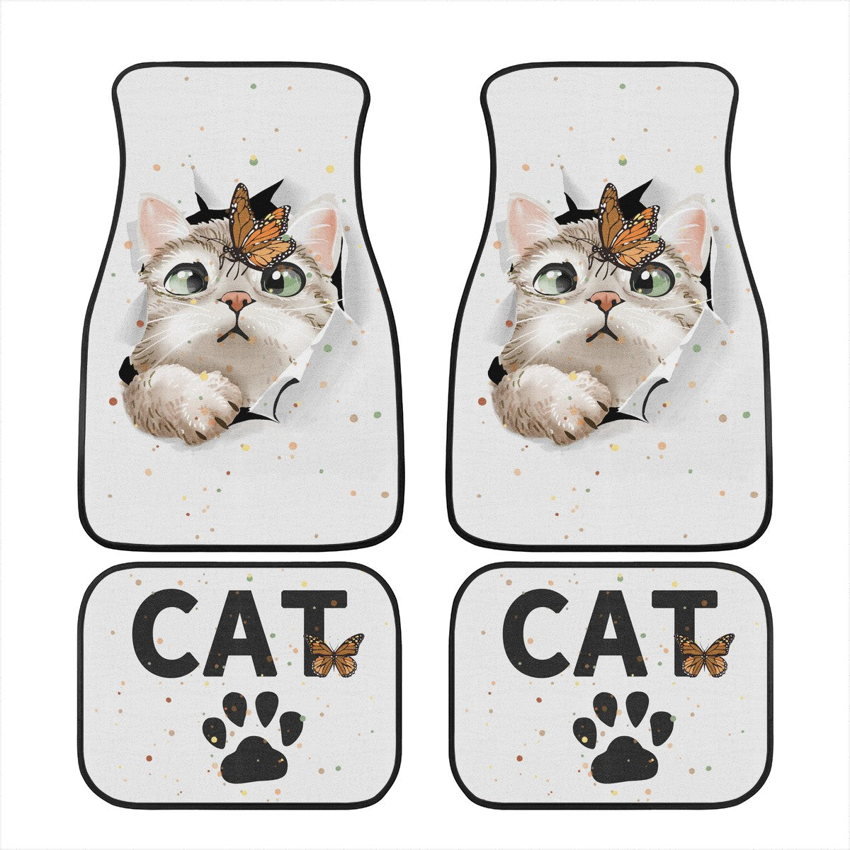 Cat Custom Car Floor Mats