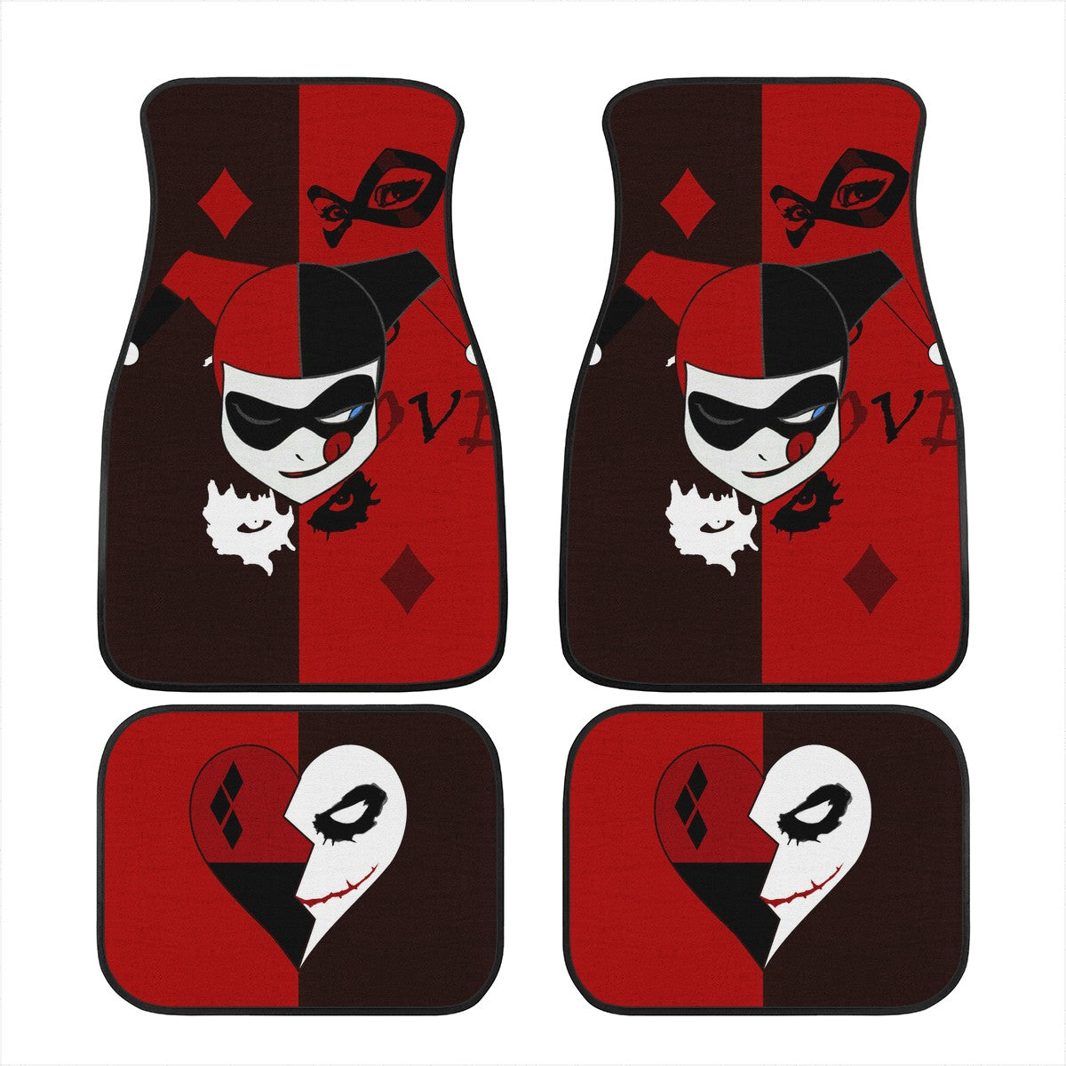 Harley Quinn Custom Car Floor Mats