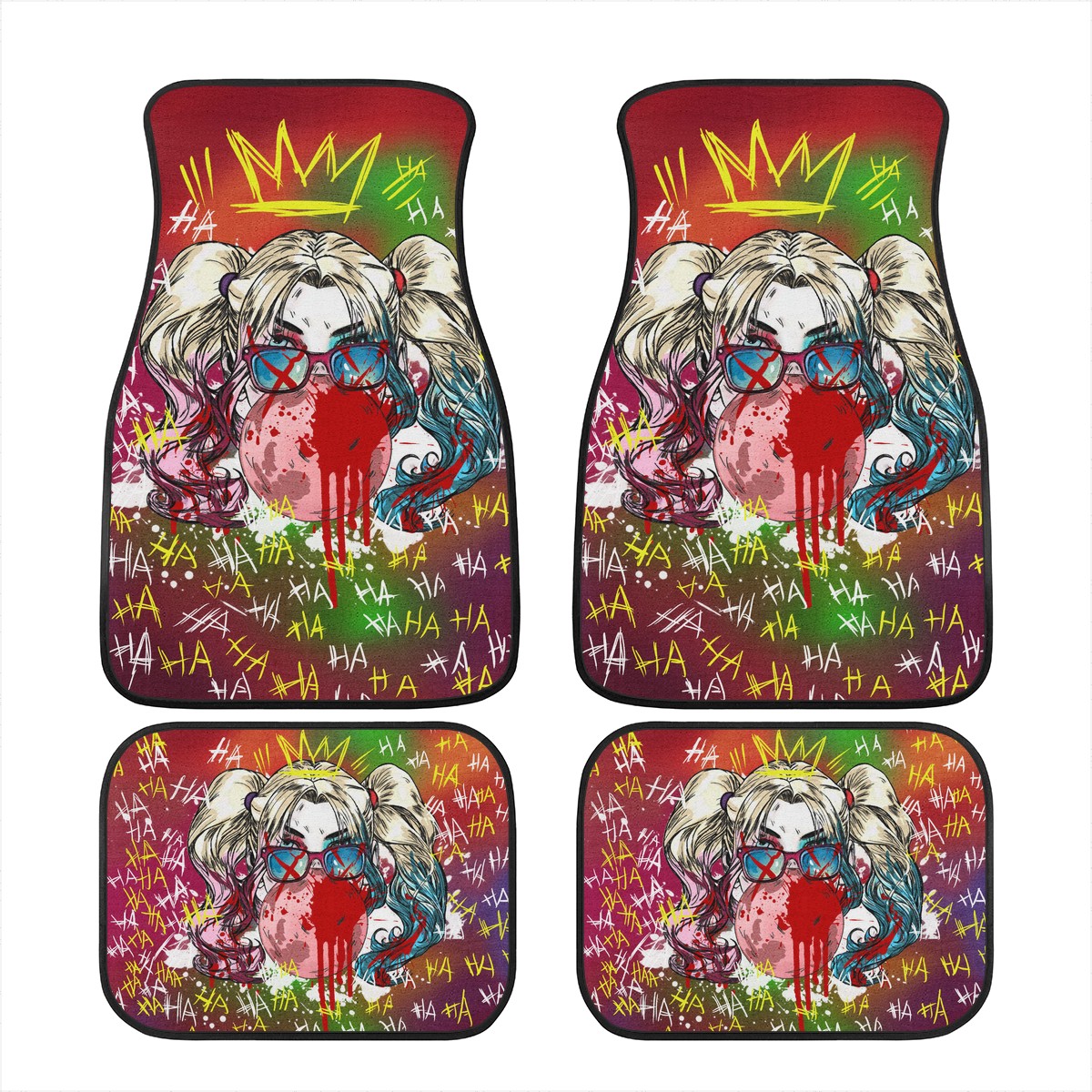 Harley Quinn Custom Car Floor Mats