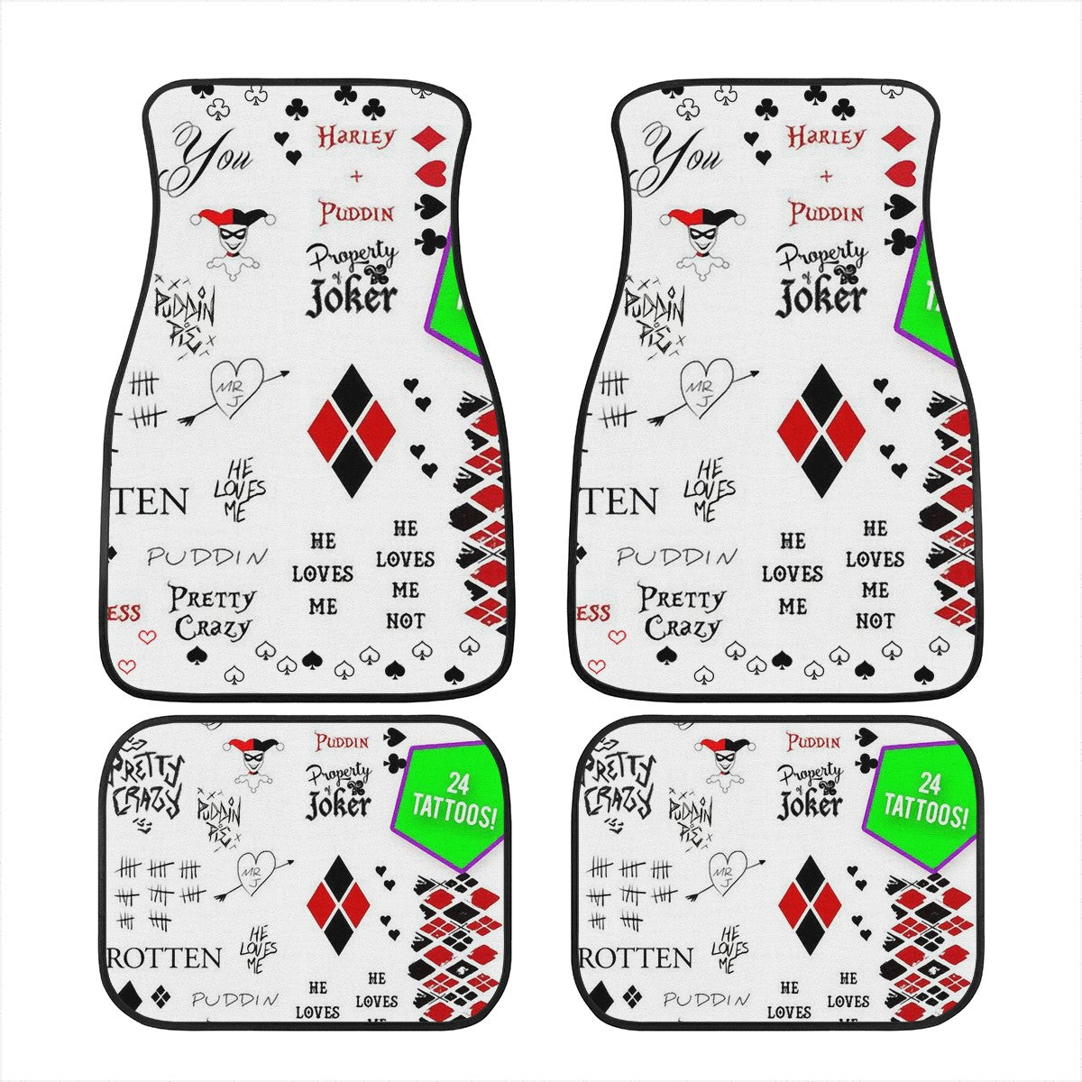 Harley Quinn Custom Car Floor Mats