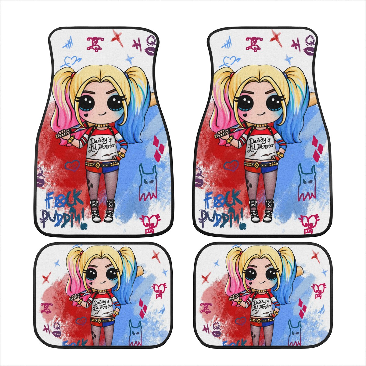 Harley Quinn Custom Car Floor Mats