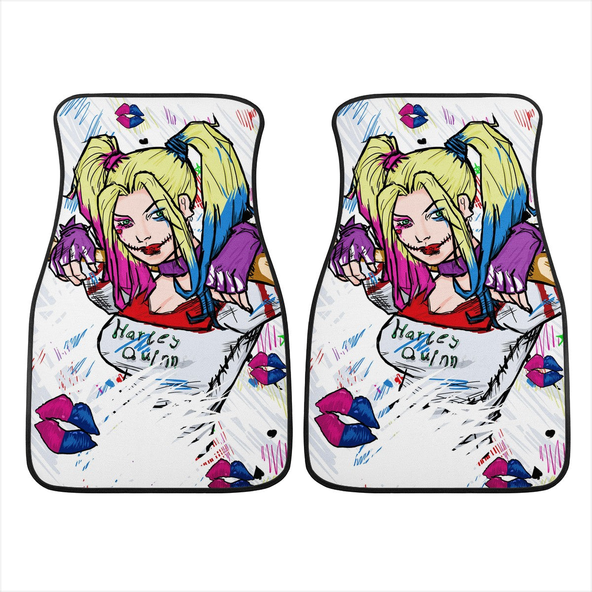 Suicide Squad Harley Quinn Custom Car Floor Mats