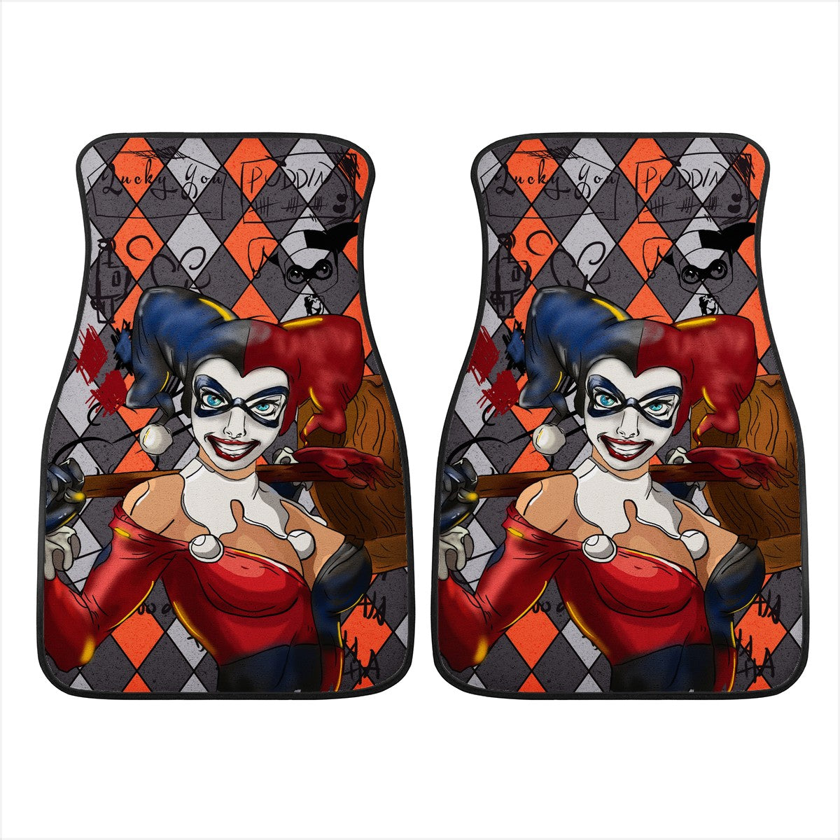 Suicide Squad Harley Quinn Custom Car Floor Mats
