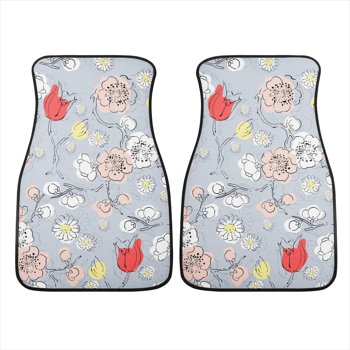 Flower Custom Car Floor Mats