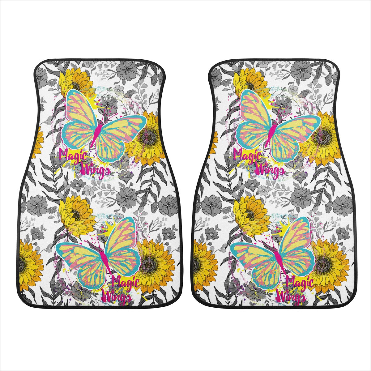 Sunflower &amp; Butterfly Car Floor Mats