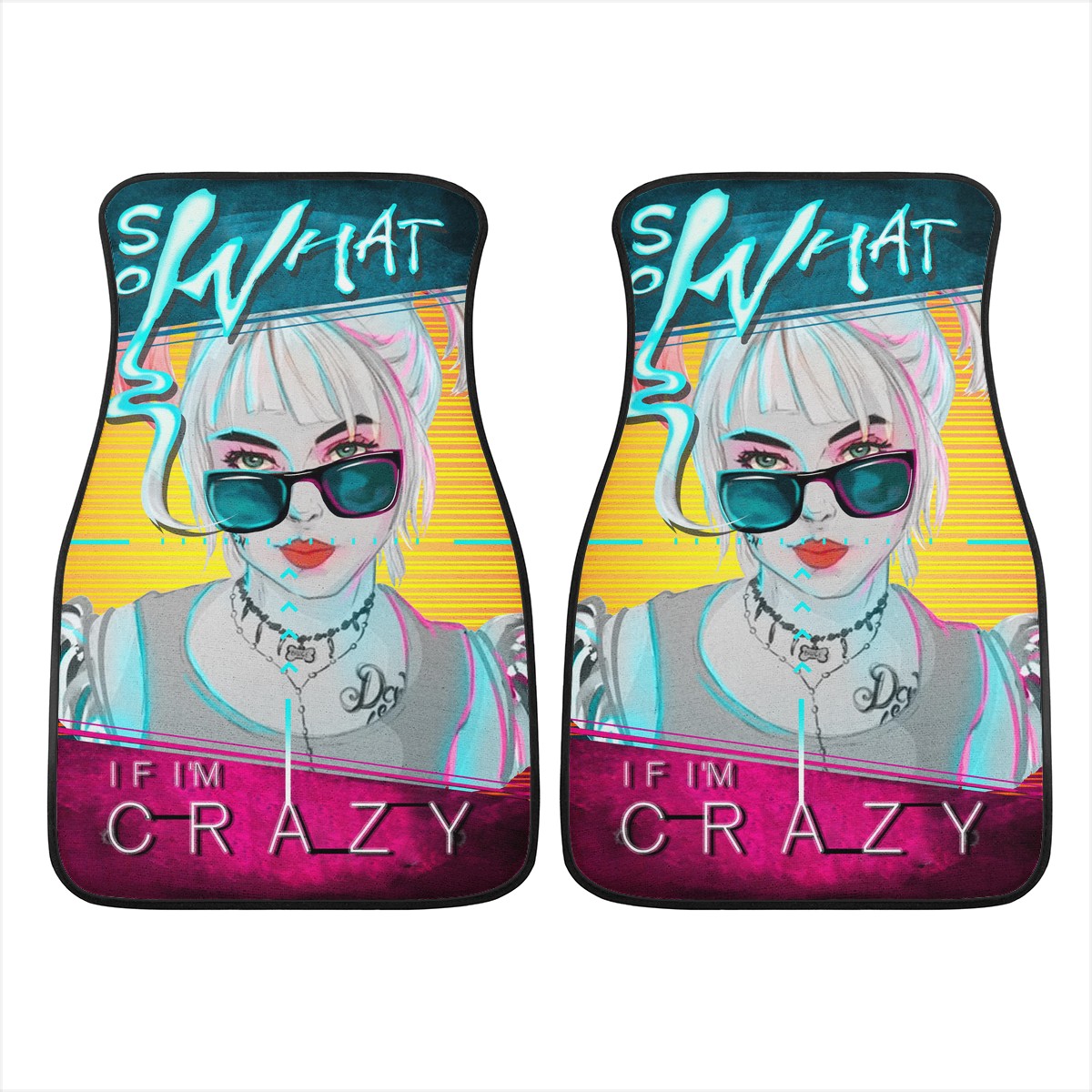 Harley Quinn Custom Car Floor Mats