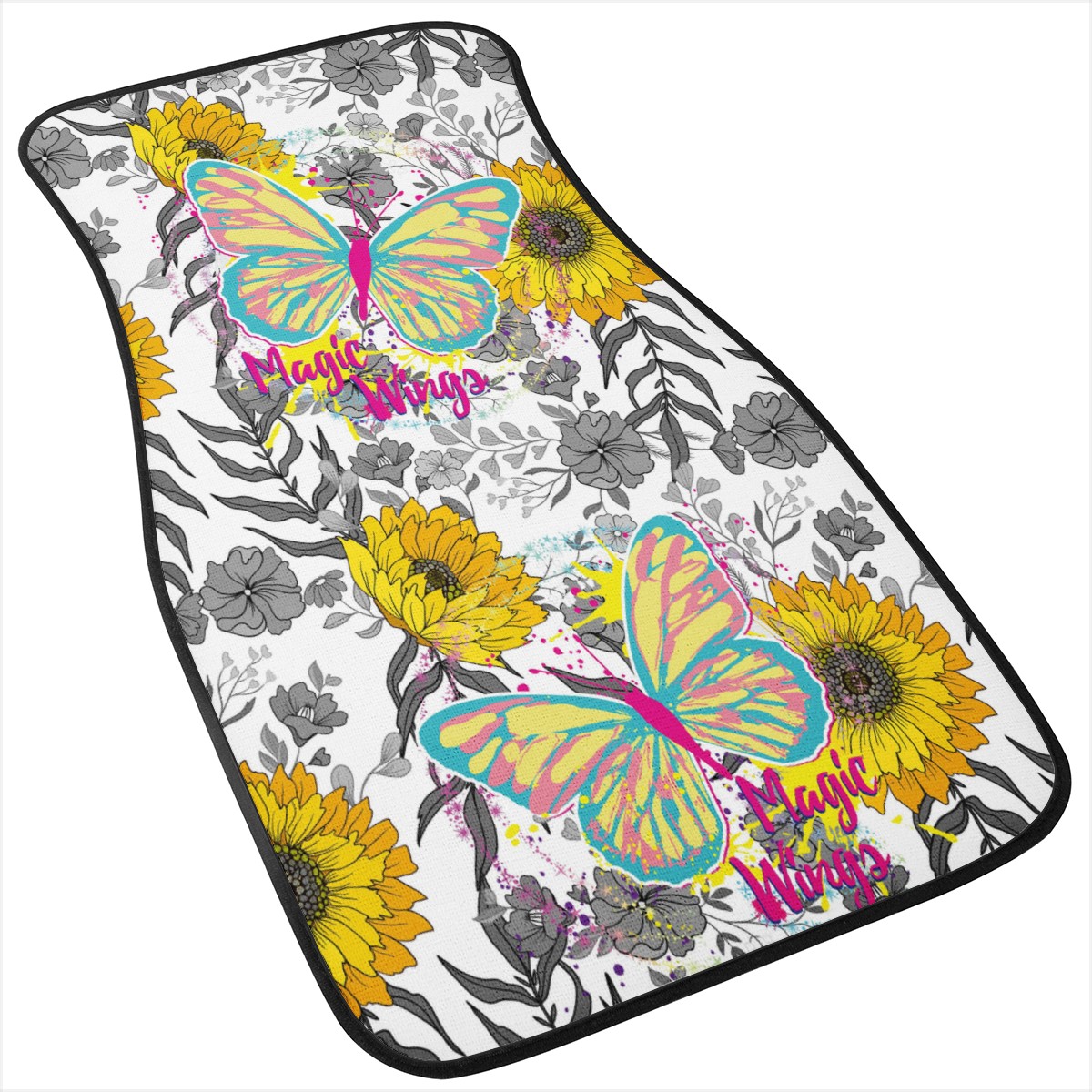 Sunflower &amp; Butterfly Car Floor Mats