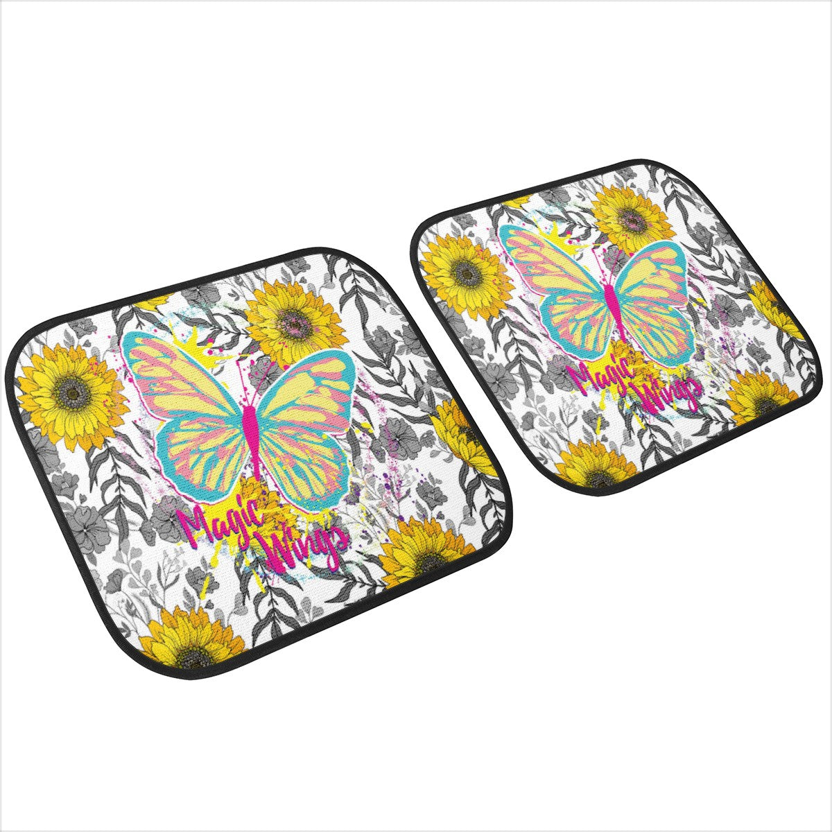 Sunflower &amp; Butterfly Car Floor Mats