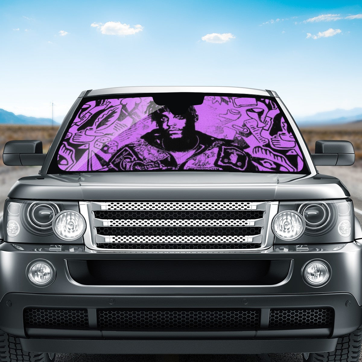 Juice Wrld Custom Car Windshield Sun Shade
